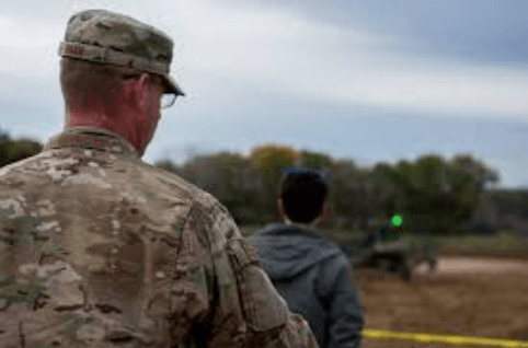 military officer in the field